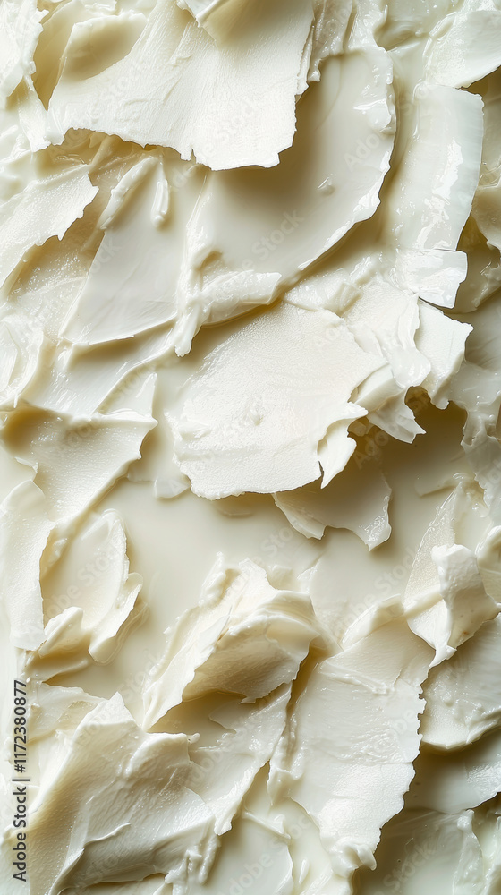 Creamy textured layers of coconut milk, showcasing its natural beauty and versatility. Perfect for culinary and cosmetic uses Creamy textured layers of coconut milk, showcasing its natural beauty and versatility. Perfect for culinary and cosmetic uses