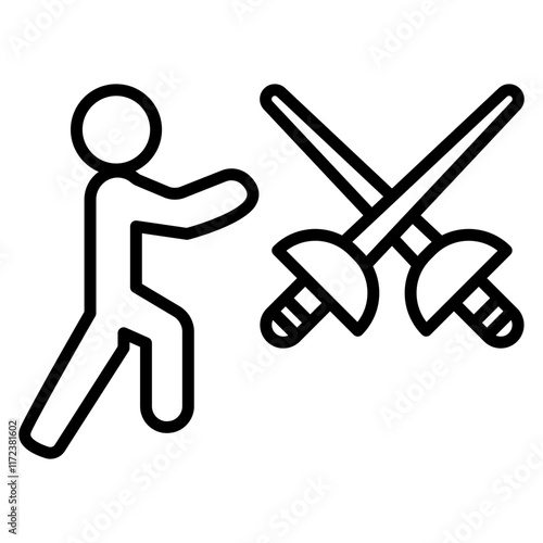 Fencing Stance Icon