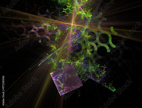 Imaginatory fractal abstract background Image photo