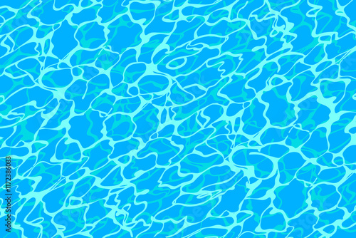 vector summer cartoon illustration of sea water