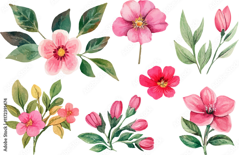 pattern with pink flowers pattern with pink flowers