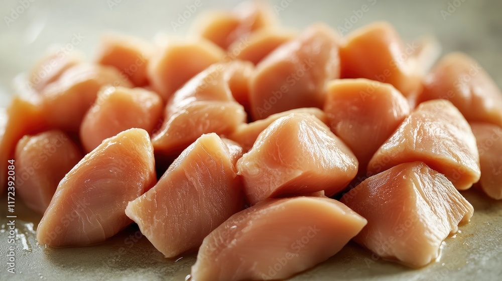 Freshly cut chicken pieces ready for refrigeration a colorful and appealing option for cooking available in supermarkets Freshly cut chicken pieces ready for refrigeration a colorful and appealing option for cooking available in supermarkets