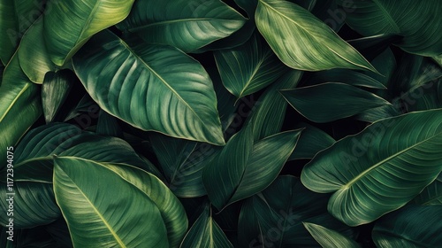 Wallpaper Mural Lush Green Leaves Displaying the Natural Elegance and Serenity of Untamed Flora in an Abundant Forest Environment Torontodigital.ca