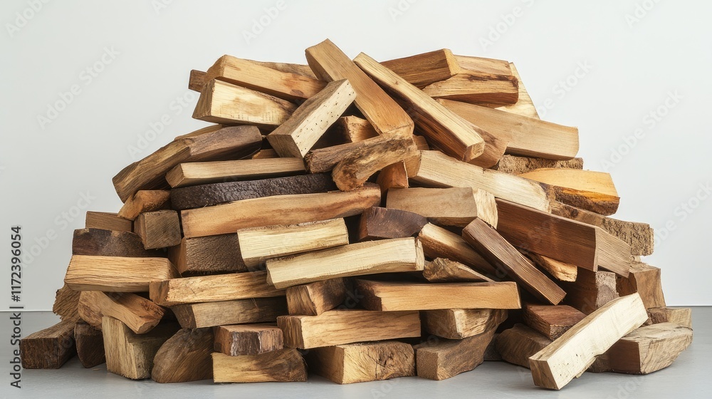Neatly stacked assortment of various wooden logs showcasing natural textures and colors suitable for woodworking or home decor projects Neatly stacked assortment of various wooden logs showcasing natural textures and colors suitable for woodworking or home decor projects