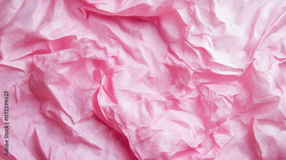 Fototapeta premium Crumpled pink paper texture background for creative designs and presentations