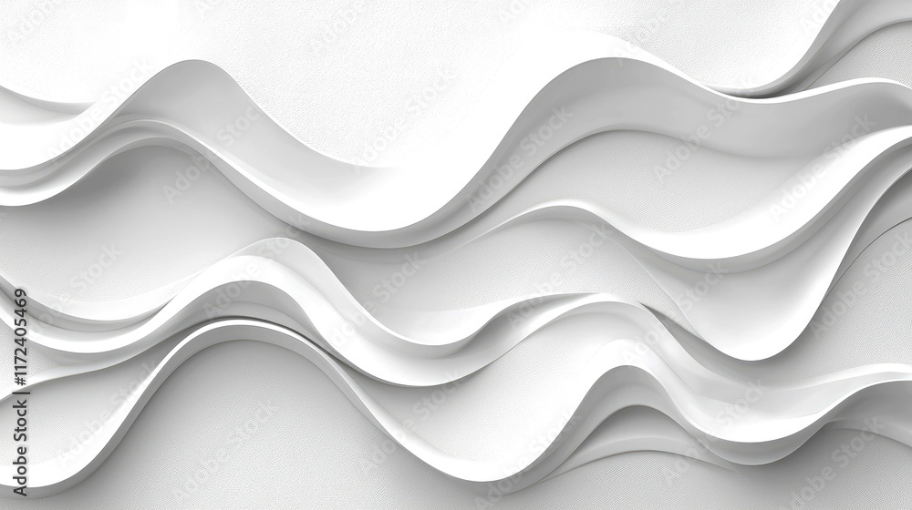 Abstract White Wavy Background - Modern Minimalist Design Abstract White Wavy Background - Modern Minimalist Design
