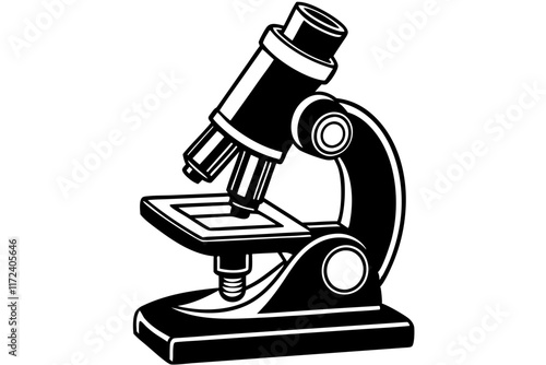 Microscope isolated on white background