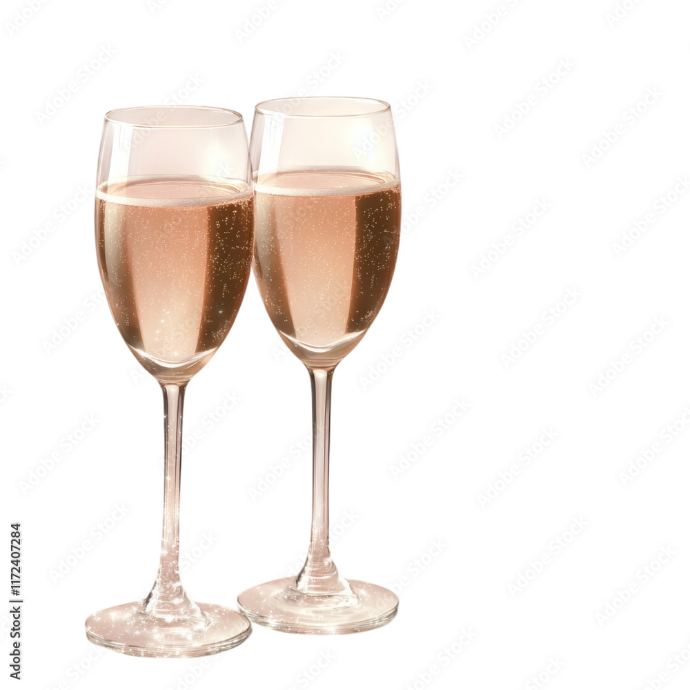 Champagne glasses on sparkling holiday background Champagne glasses on sparkling holiday background