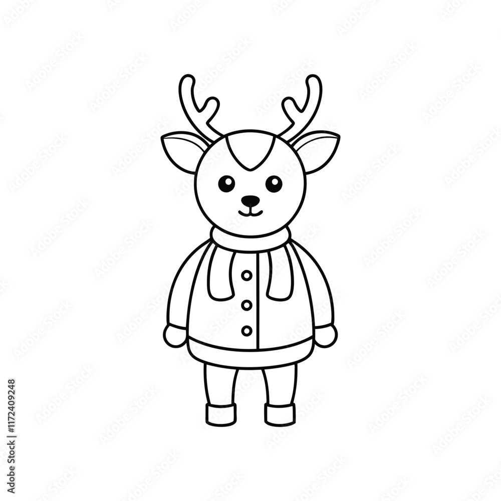 Christmas Reindeer illustration vector, Merry Christmas ClipArt Design, Reindeer Lineart Art
Christmas Reindeer illustration vector, Merry Christmas ClipArt Design, Reindeer Lineart Art