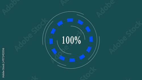 Countdown timer icon from zero seconds to hundred seconds. 0 to 100 rotating circle shape countdown. Countdown timer icon with a black background.	
 photo