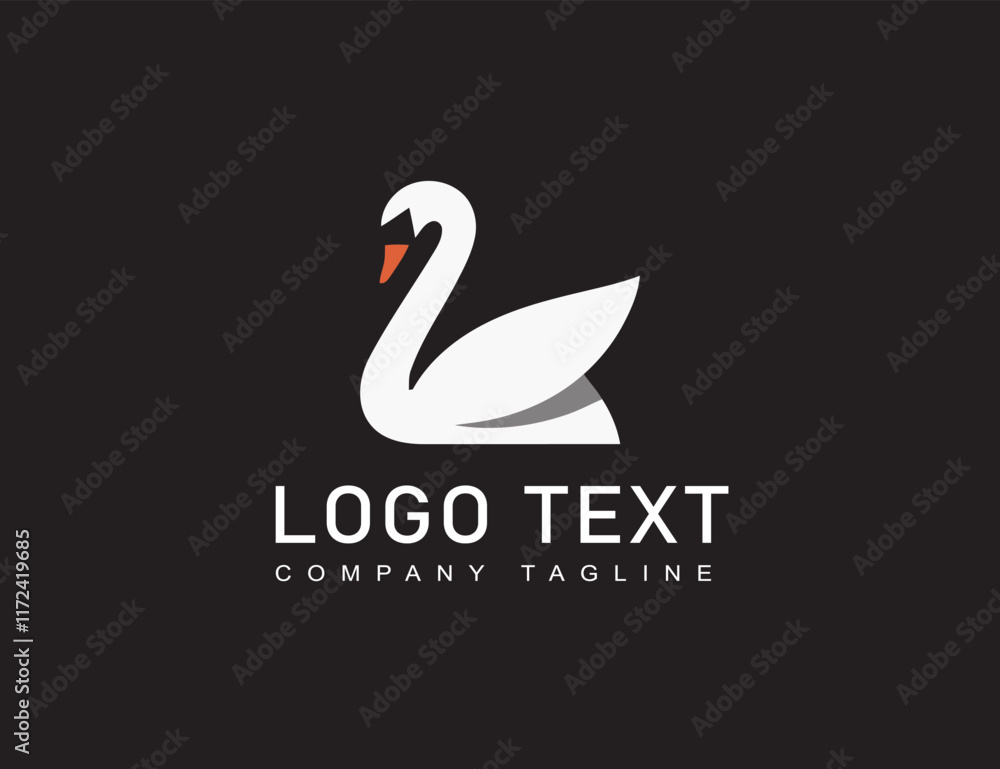 Fototapeta premium Duck business emblem logo