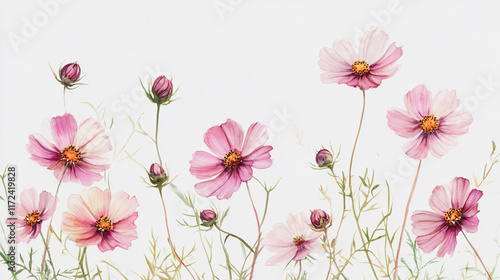 Wallpaper Mural Elegant wedding invitation card background vector. Minimal hand painted watercolor botanical flowers texture template background. Design for wedding, vip cover, poster, rsvp moderncard.Valentine's Day Torontodigital.ca