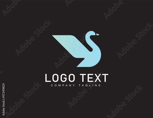 Duck elegant luxury fashion logo