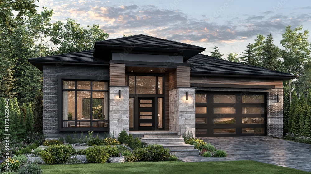 A modern open-concept single-storey home with a spacious kitchen island, sleek finishes, and ample natural light, perfect for entertaining, photorealistic corporate A modern open-concept single-storey home with a spacious kitchen island, sleek finishes, and ample natural light, perfect for entertaining, photorealistic corporate