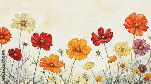 Wallpaper Mural Elegant wedding invitation card background vector. Minimal hand painted watercolor botanical flowers texture template background. Design for wedding, vip cover, poster, rsvp moderncard.Valentine's Day Torontodigital.ca