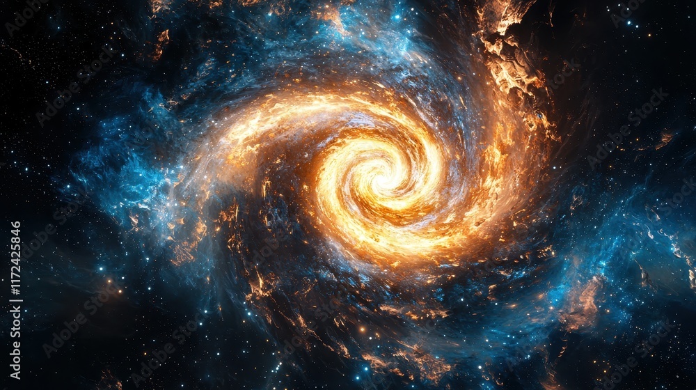 Obraz premium Dreamlike spiral of neon energy flowing through space