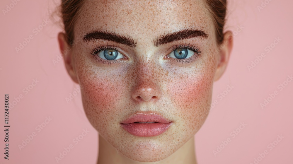 Fototapeta premium Signs of aging skin wrinkles and texture analysis in natural light portrait photography beauty concept