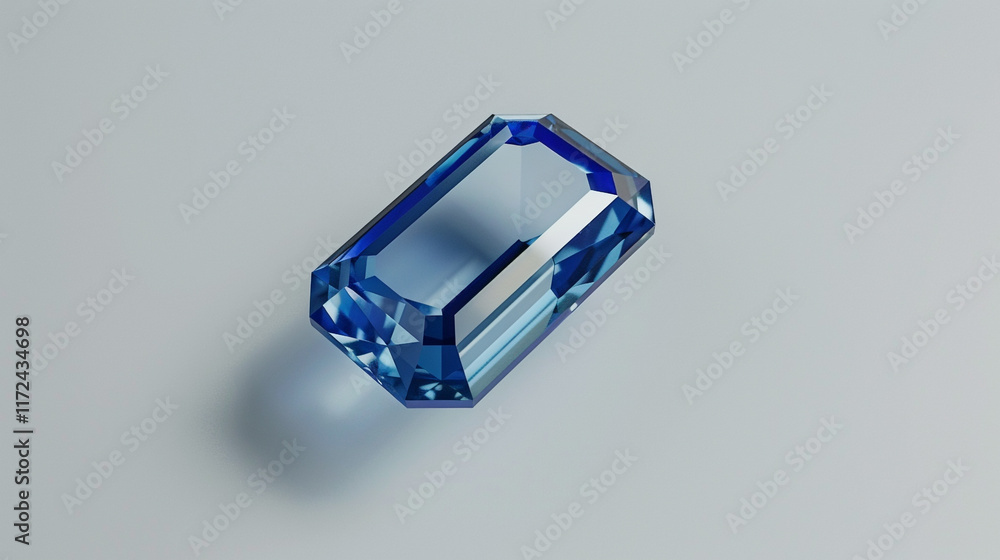 A single royal blue spinel gemstone A single royal blue spinel gemstone