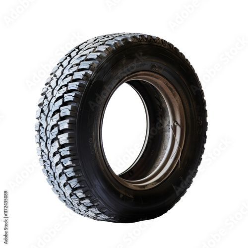 car wheel isolated on white background