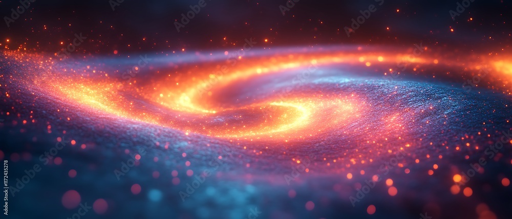 Obraz premium Fiery cosmic swirl in space. (3)