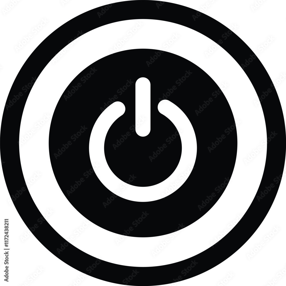 computer start button flat icon computer start button flat icon