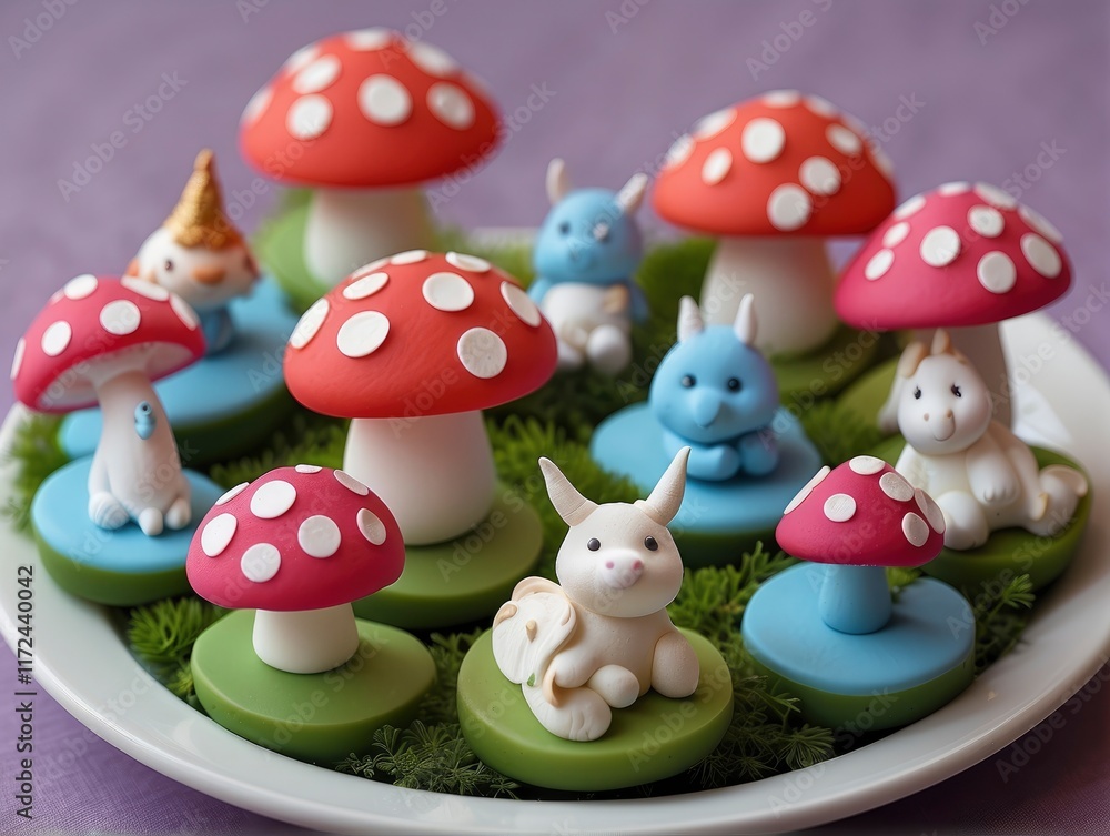 Naklejka premium mushrooms in the form of mushrooms