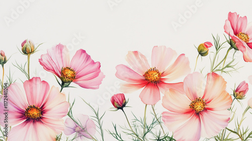 Wallpaper Mural Elegant wedding invitation card background vector. Minimal hand painted watercolor botanical flowers texture template background. Design for wedding, vip cover, poster, rsvp moderncard.Valentine's Day Torontodigital.ca