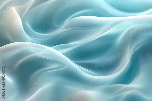Wallpaper Mural Abstract blue fabric waves. Torontodigital.ca