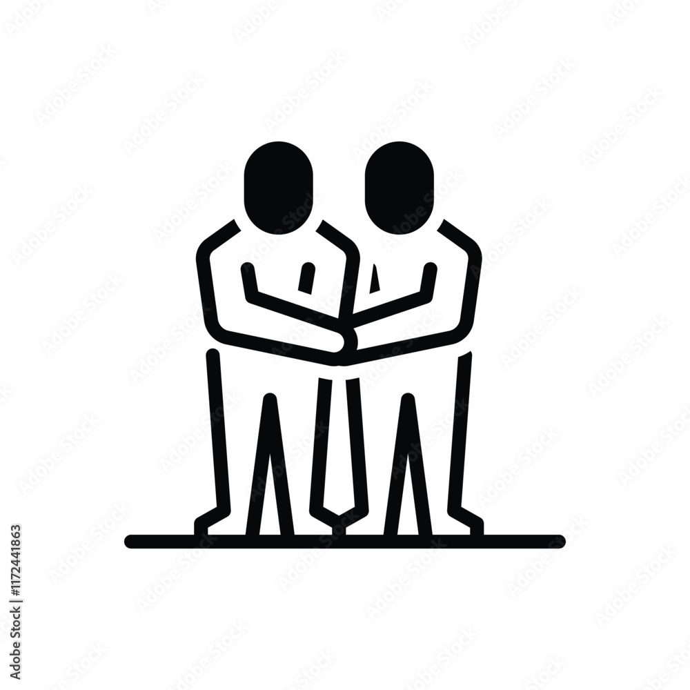 Black solid icon for negotiation Black solid icon for negotiation