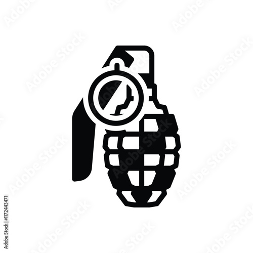 Black solid icon for  bomb