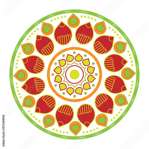 Abstract round ornament mandala design