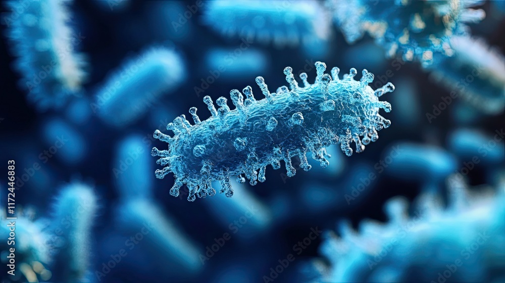 Micro Close-Up of Bacteria and Viruses in Petri Dish --ar Micro Close-Up of Bacteria and Viruses in Petri Dish --ar