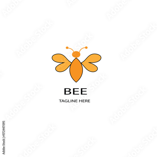 Bee logo design set photo