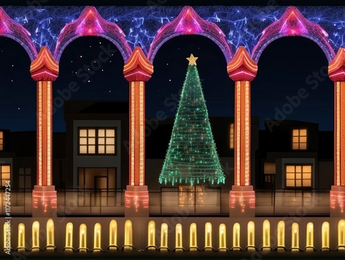 christmas tree and decorations