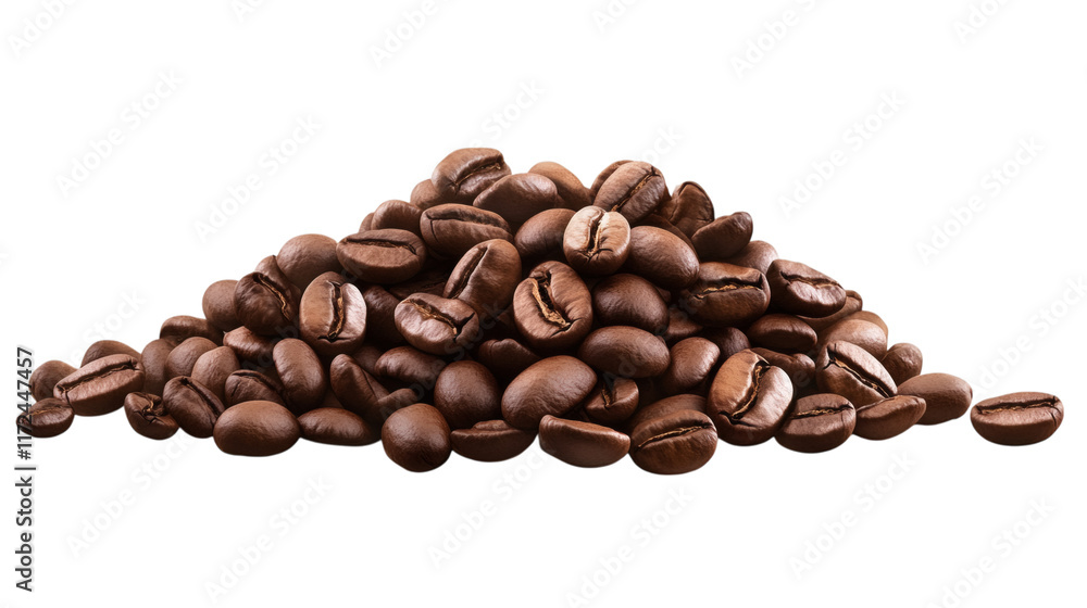 Naklejka premium coffee beans isolated on white transparent background