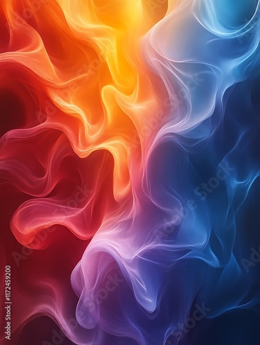 Wallpaper Mural Abstract colorful smoke swirls. (1) Torontodigital.ca