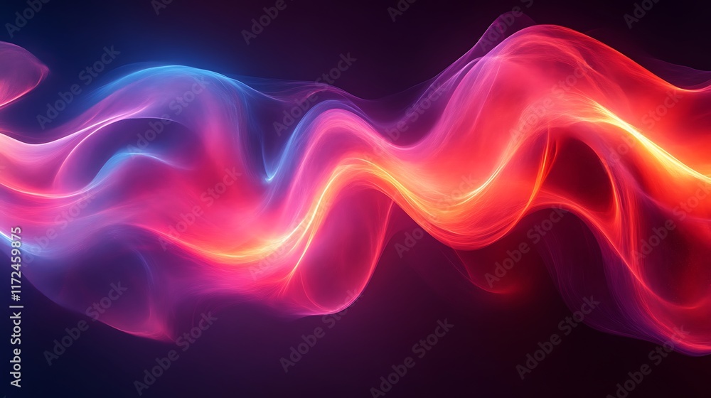 Fototapeta premium Abstract Colorful Waves Flowing Dynamically Through Space