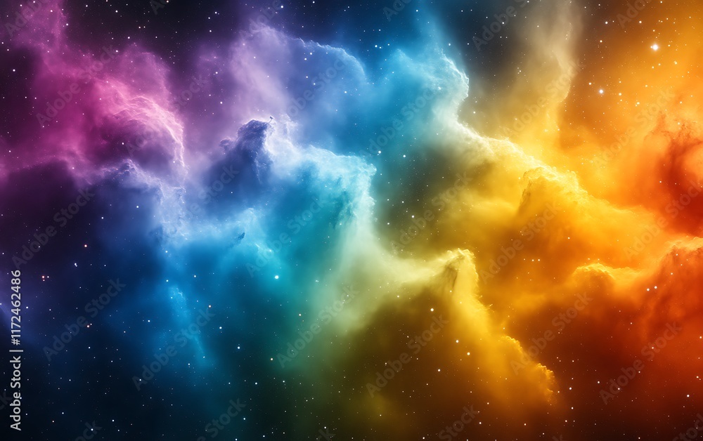 Obraz premium Colorful nebula in space.