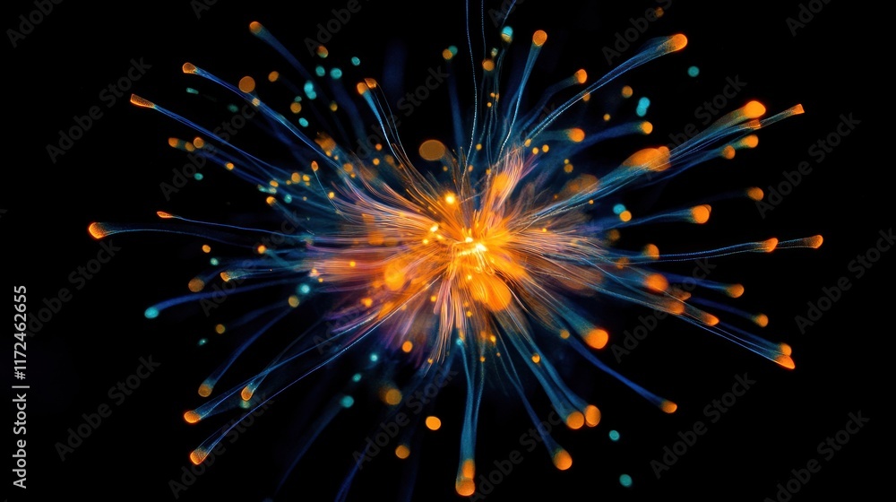 Fototapeta premium Abstract representation of energy with vibrant colors and motion.