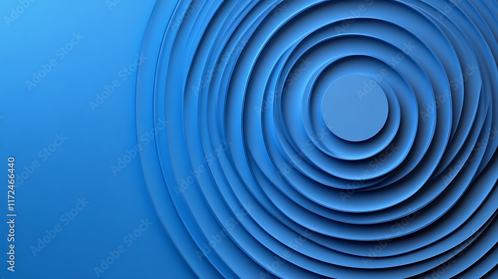 Abstract blue concentric circles. Abstract blue concentric circles.