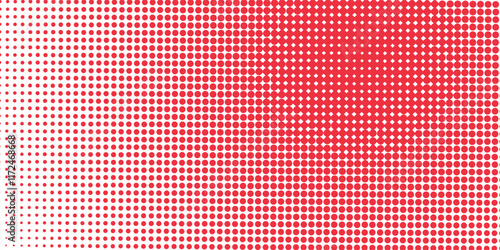 Red black gradient halftone pattern with polka dots, vector, eps10.