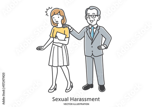 セクハラをする上司と嫌がっている女性