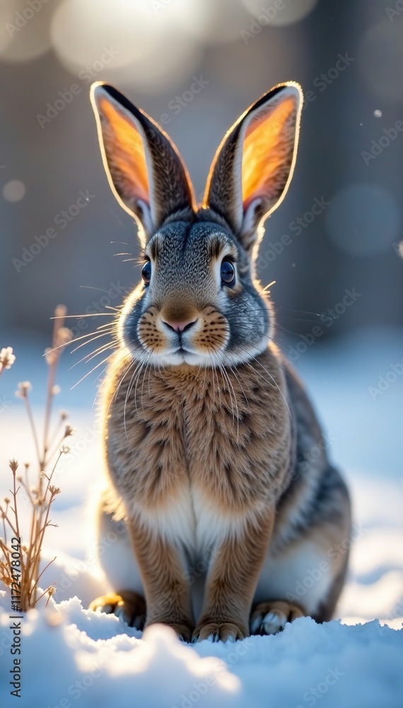 Lil?be Osterhasen in blauer Luft mit wei?en Eiern, Natur, Winter, Osterhase Lil?be Osterhasen in blauer Luft mit wei?en Eiern, Natur, Winter, Osterhase