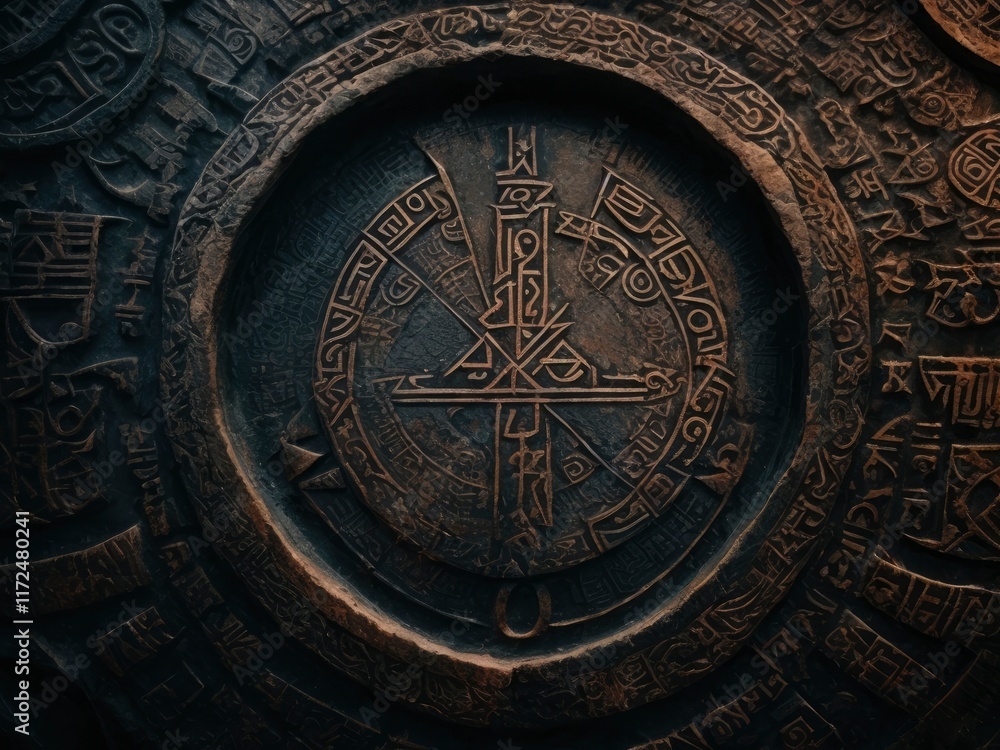 Obraz premium ancient stone carving