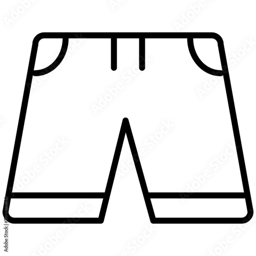 Shorts Line Icon Style