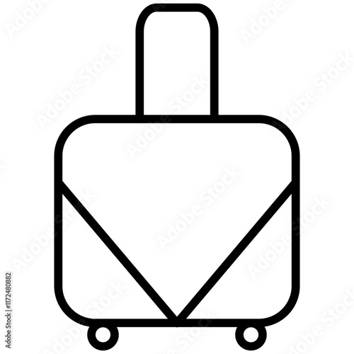 Suitcase Line Icon Style