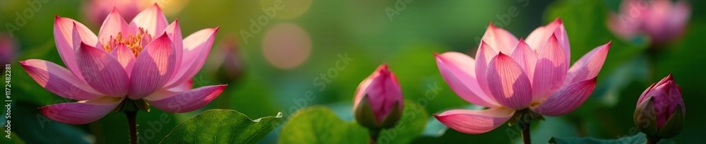Petals unfolding in soft pink hue amidst lush green foliage, blossom, greenery, bloom Petals unfolding in soft pink hue amidst lush green foliage, blossom, greenery, bloom