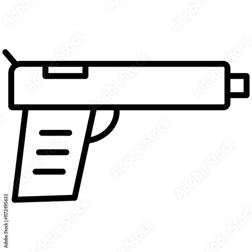 Gun Line Icon Style