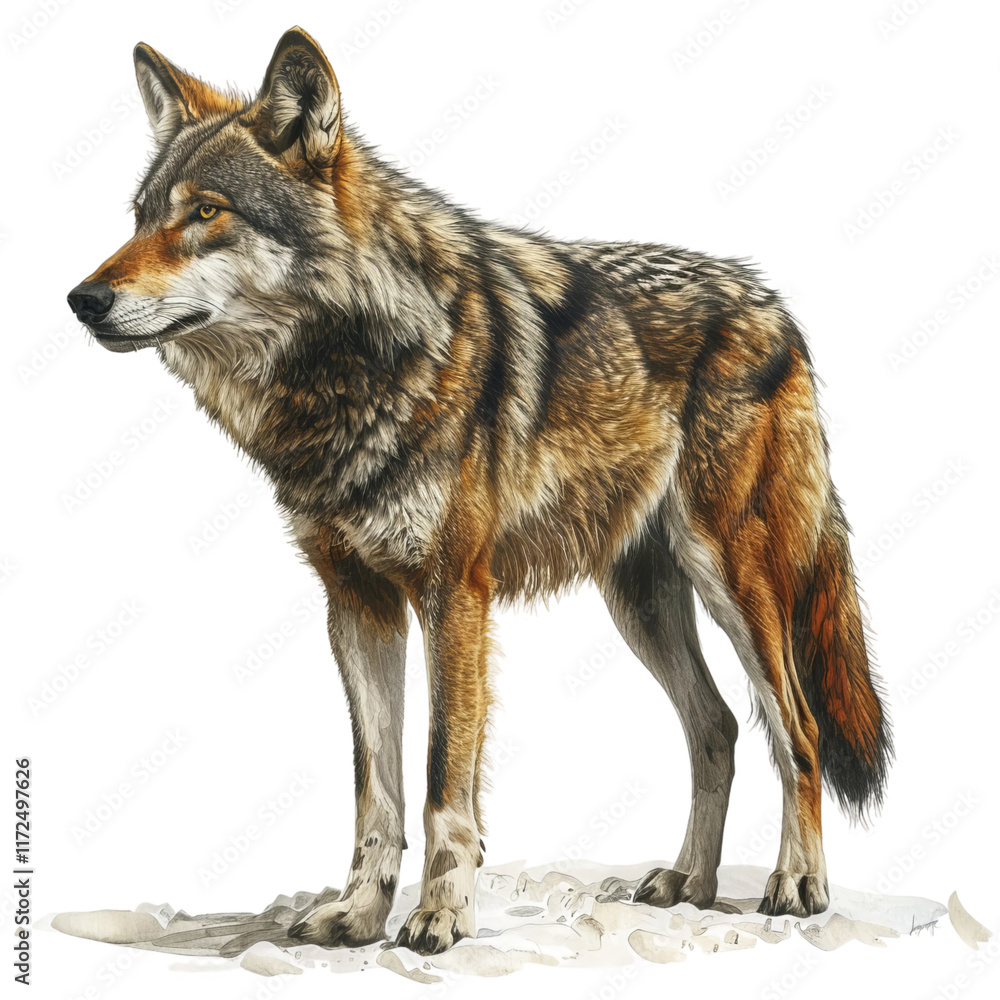 Fototapeta premium wolf isolated on white background