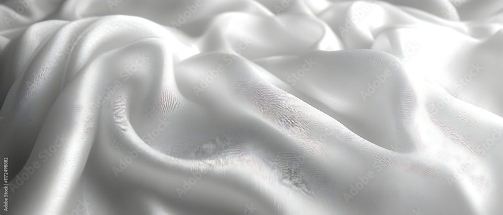 Obraz premium Draped white silk fabric texture. (2)